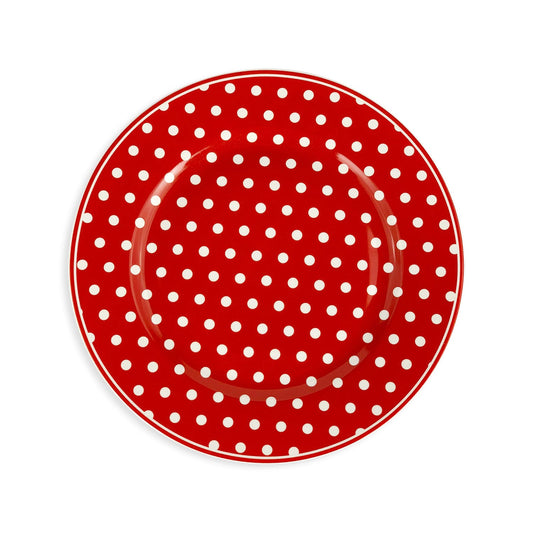 Servizio piatti da dessert Isabelle Rose a pois Shabby chic porcellana 6pz 5103