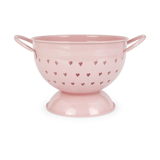 Scolapasta Isabelle Rose stile retrò con manici Shabby chic e fori a cuori 5137