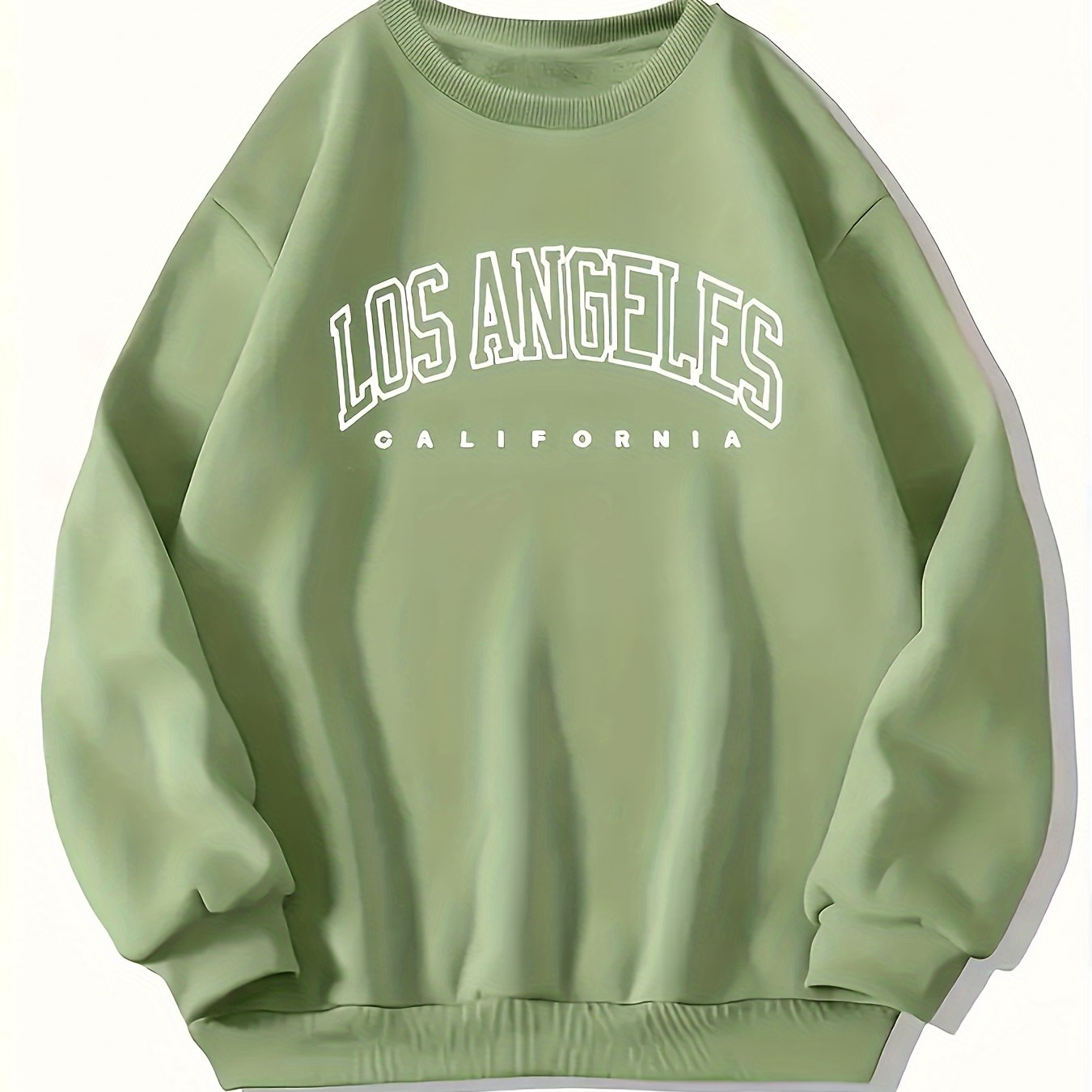 Letter Print Pullover Sweatshirt, Casual Long Sleeve Crew Neck Sweatshirt For Fall & Winter, Women's Clothing