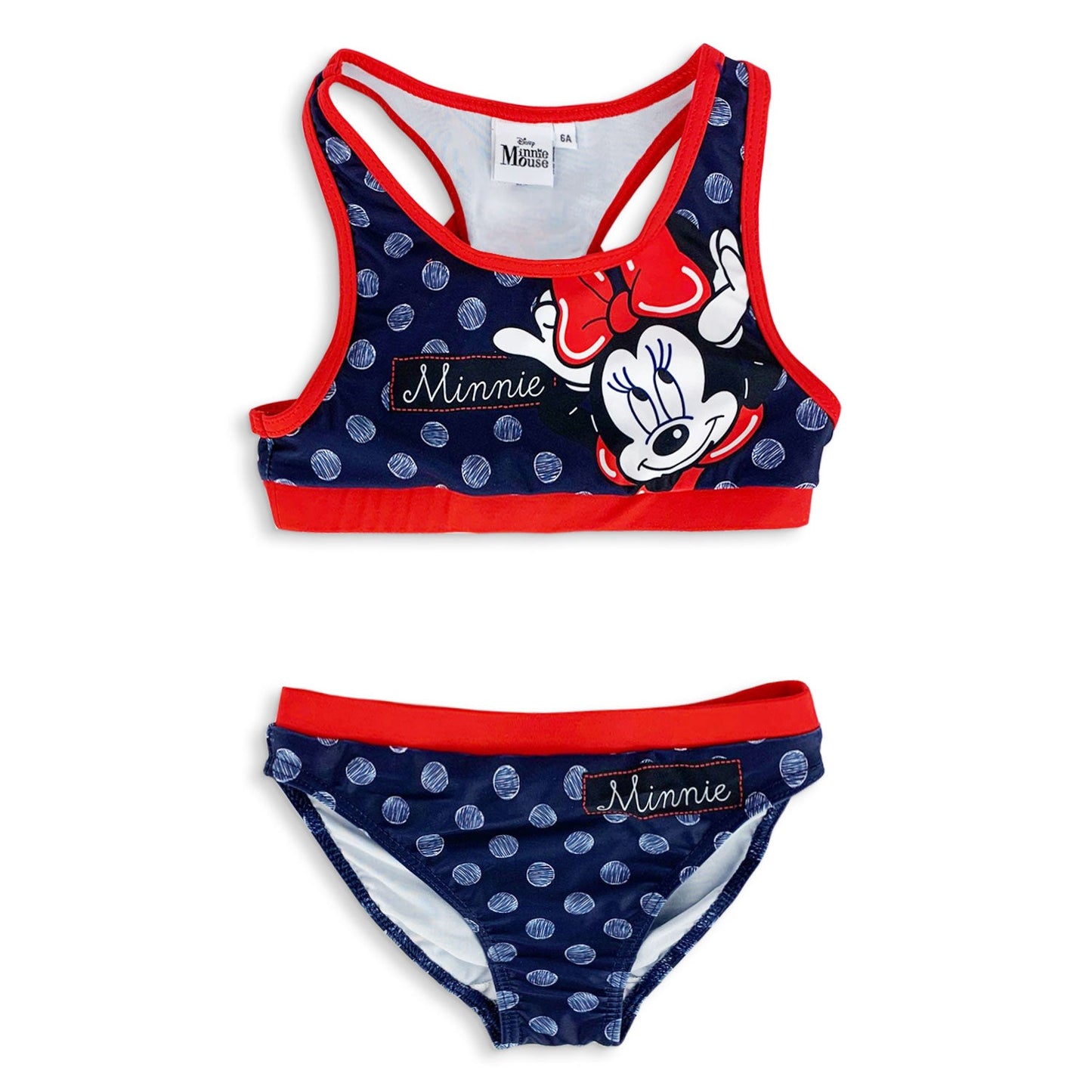 Costume da mare Disney Minnie Mouse 2 pezzi bambina slip piscina 5182
