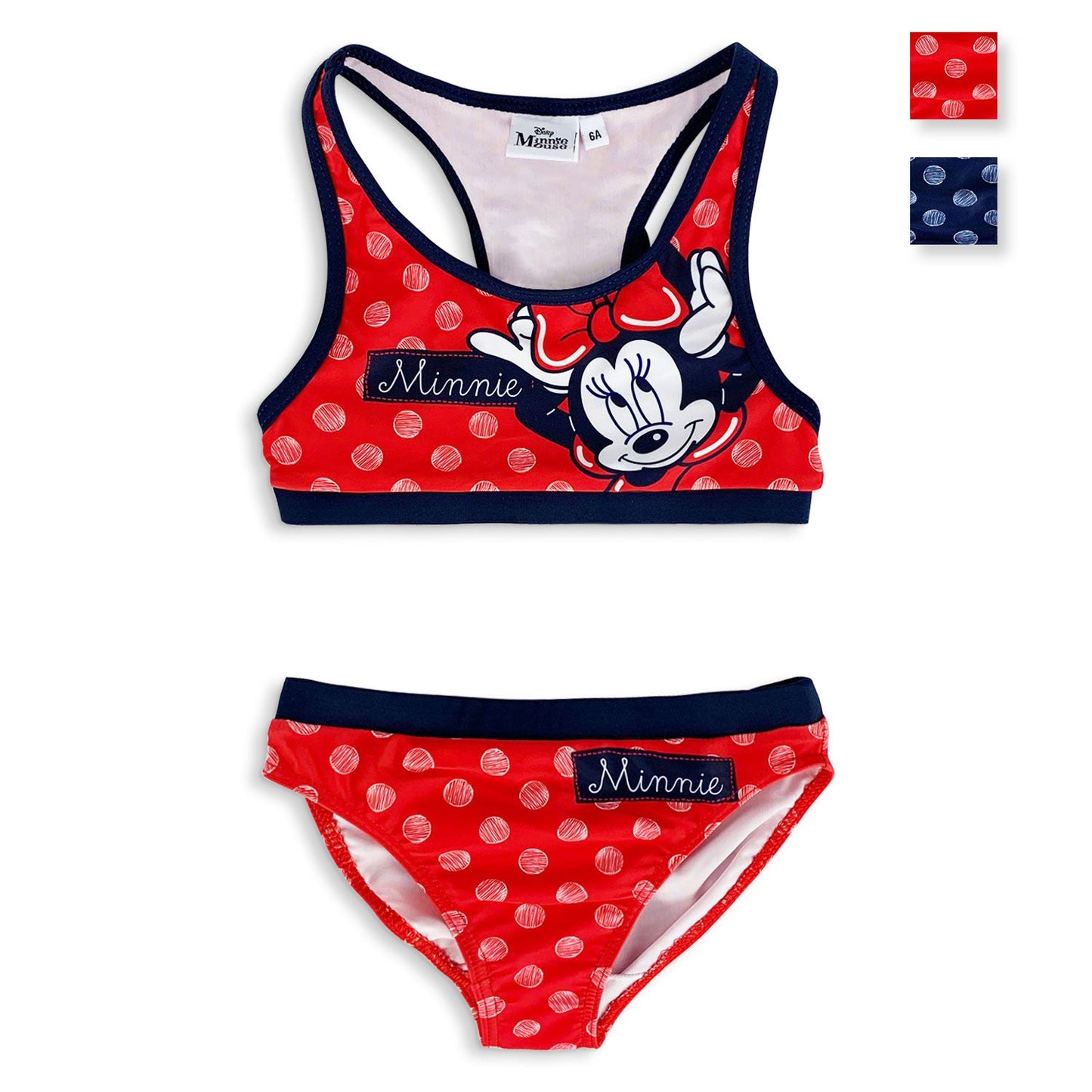 Costume da mare Disney Minnie Mouse 2 pezzi bambina slip piscina 5182