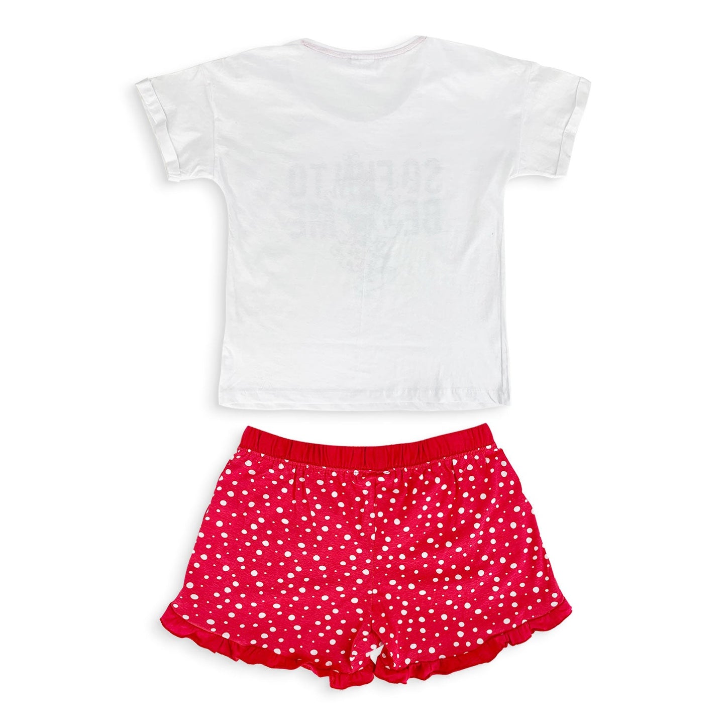 Pigiama corto donna Disney Minnie Mouse t-shirt e pantaloncino in cotone 5186