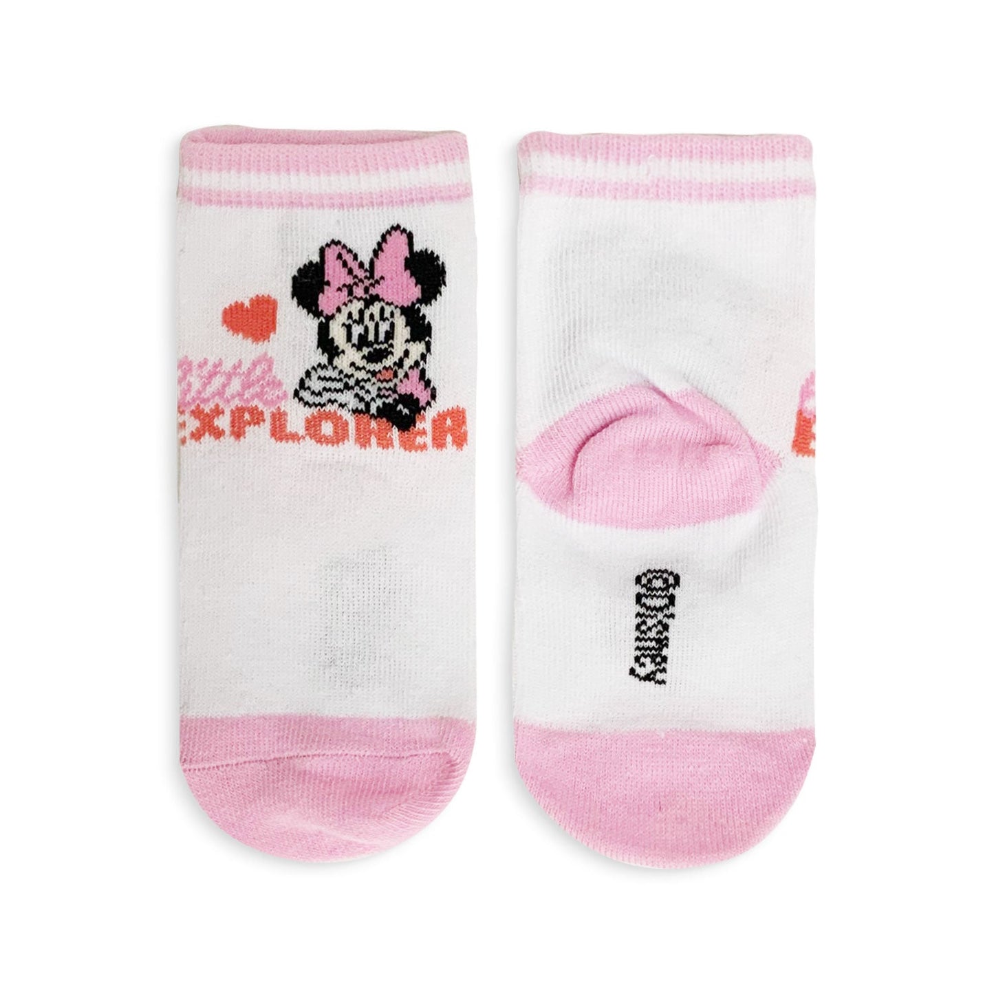 Calzini corti Disney Minnie Mouse 3 paia per neonato bimba in filato cotone 5196