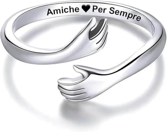 Anello da Donna in Argento Sterling 925 - Amiche per Sempre