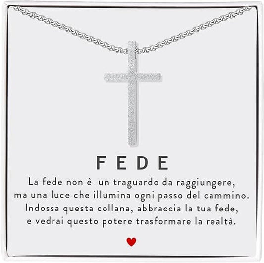 Collana Croce Argento - Fede.