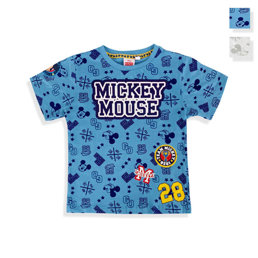 Maglia Disney Mickey Mouse t-shirt mezze maniche in cotone stampata bambino 5201