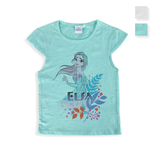 T-shirt Disney Frozen maglietta maniche corte maglia bimba cotone bambina 5203