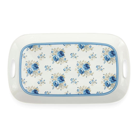 Vassoio in porcellana Nuvole di Stoffa Shabby chic con manici retrò Camilla 5241