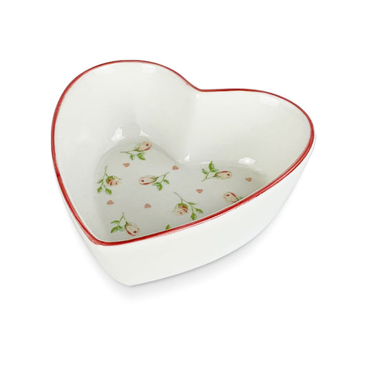 Ciotola Nuvole di Stoffa a forma di Cuore Annette piatti motivo fiori 5293