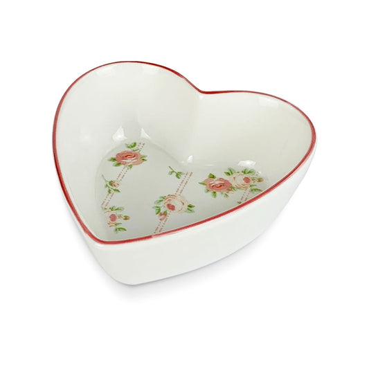 Ciotola Nuvole di Stoffa a forma di Cuore Annette piatti motivo fiori 5294