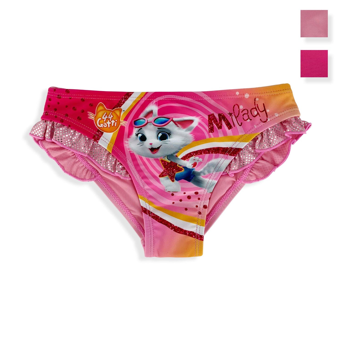 Costume da mare 44 Gatti ufficiale per bambina slip con volant piscina 5346