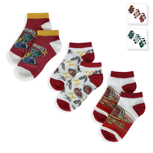 Calzini corti Harry Potter 3 paia per bambino unisex in filato cotone 5358