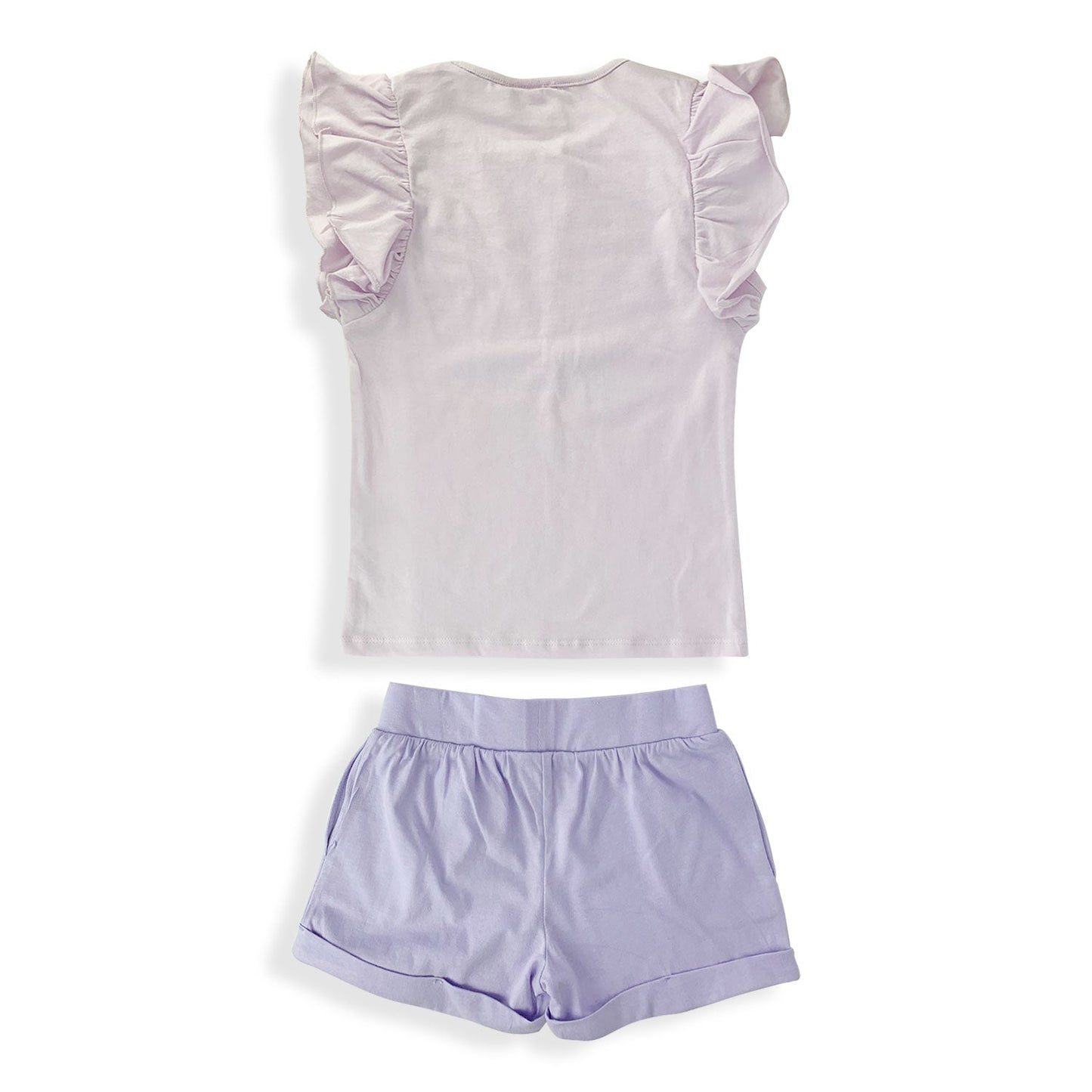 Pigiama corto bambina Disney Frozen completo t-shirt e pantaloncino cotone 5360