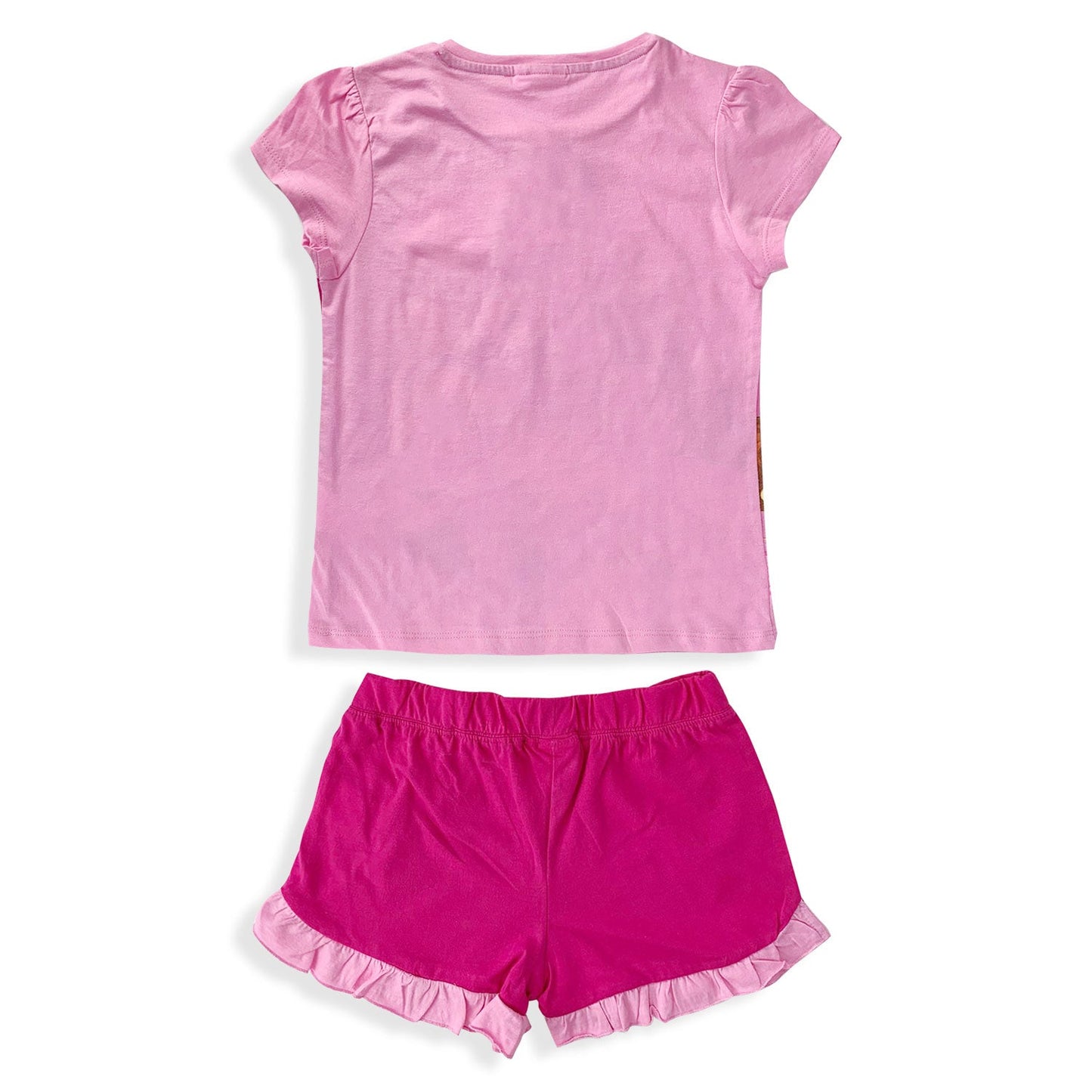 Pigiama corto bambina Disney Princess completo t-shirt pantaloncino cotone 5361