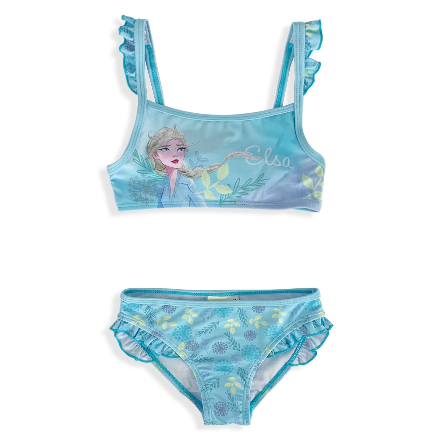 Costume 2 pezzi da mare Disney Frozen ufficiale per bambina piscina BIO 5365