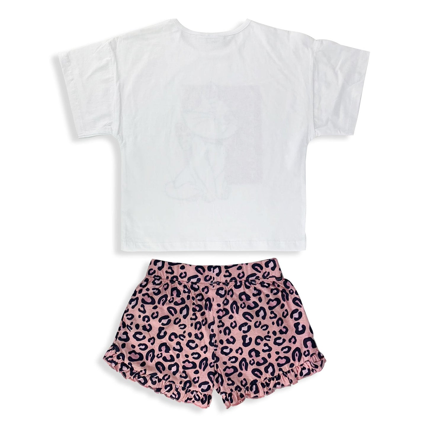 Pigiama corto bambina Disney Aristogatti Marie T-shirt pantaloncino cotone 5424