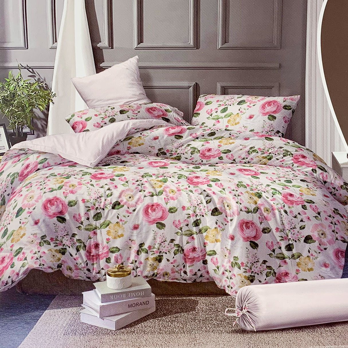 Completo lenzuola matrimoniale Preziosa Home stampa digitale letto 2 piazze 5438