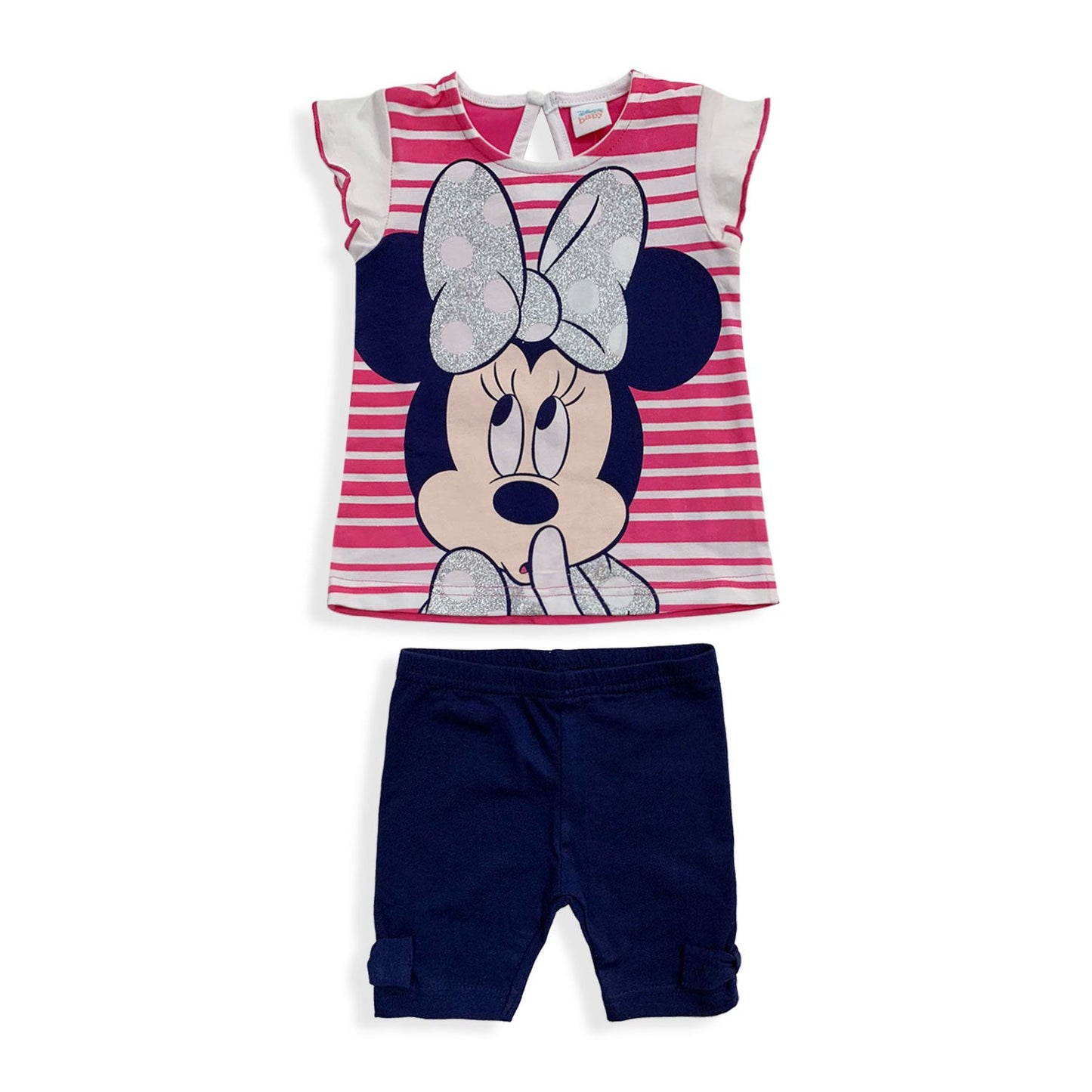 Completino Disney Minnie Mouse in cotone mezze maniche neonato bambina 5493