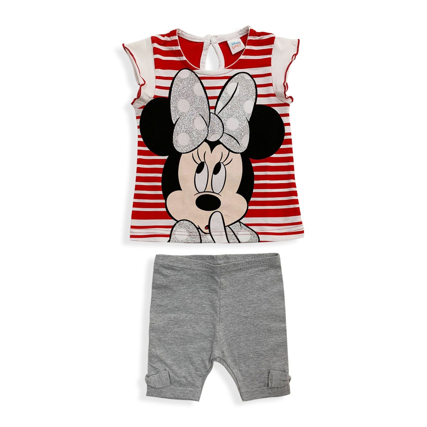 Completino Disney Minnie Mouse in cotone mezze maniche neonato bambina 5493