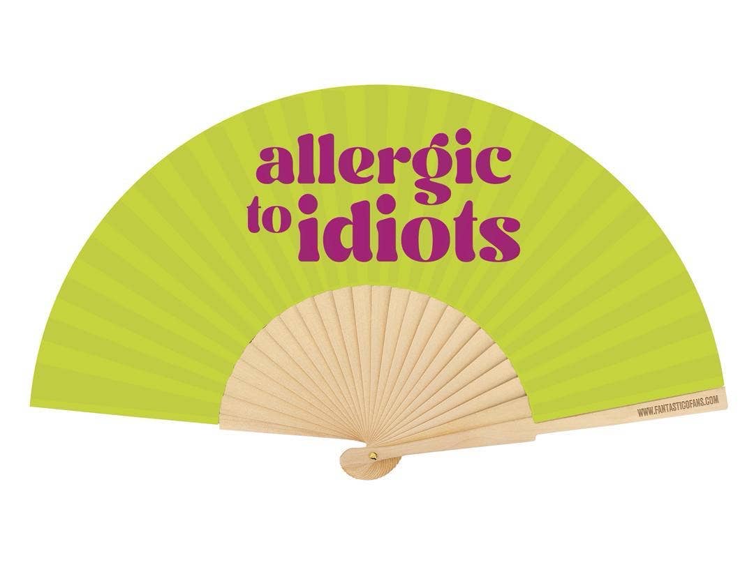 Slogan "Allergico agli Idioti" ventilatore 23 cm
