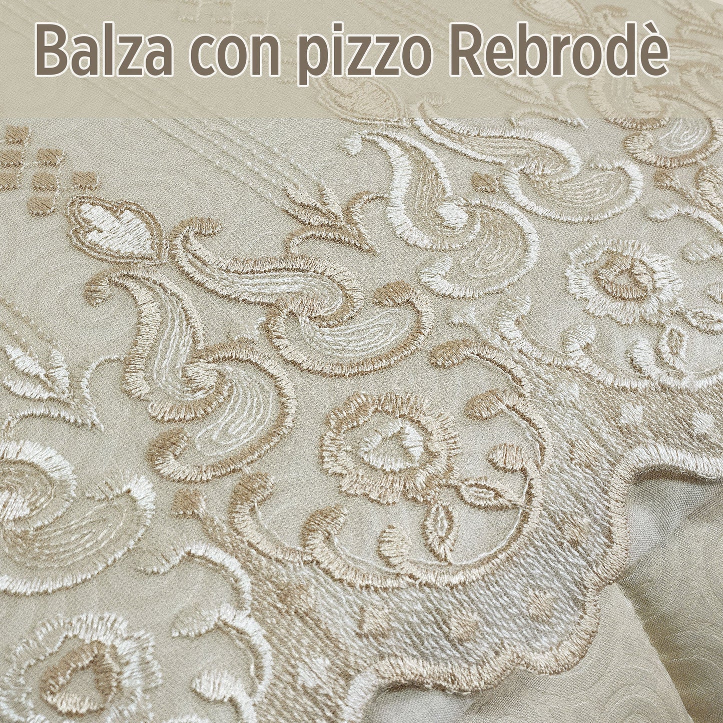 Trapunta piumone invernale letto matrimoniale Renato Balestra con pizzo 5524