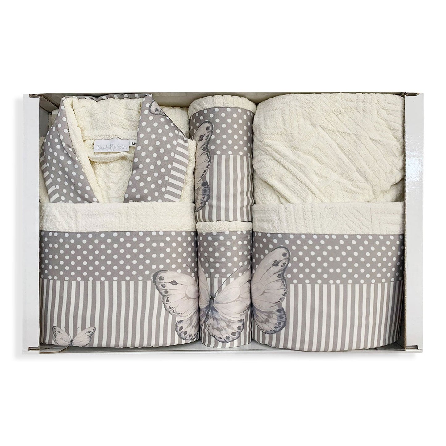 Completo bagno asciugamani accappatoi set uomo donna Renato Balestra 5527