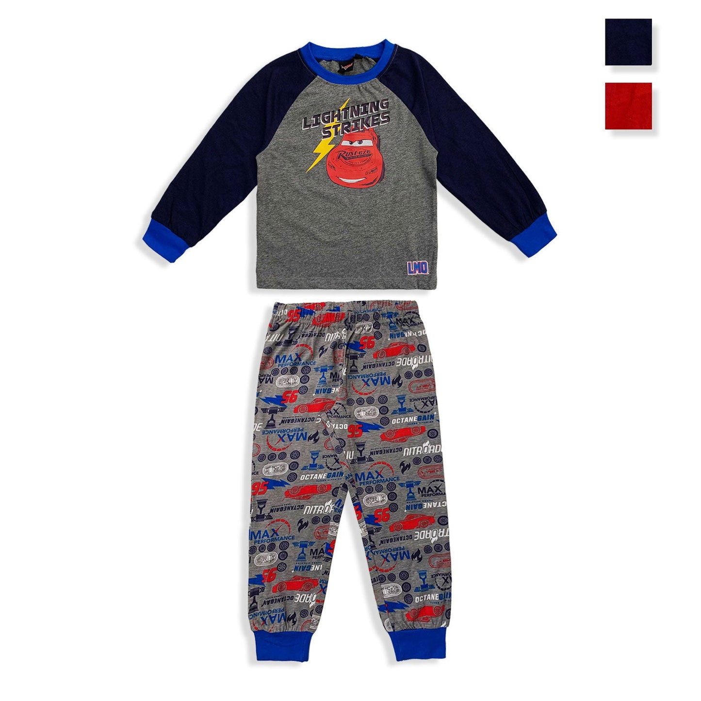 Pigiama Disney Cars Saetta lungo ufficiale maniche lunghe in cotone bambino 5536