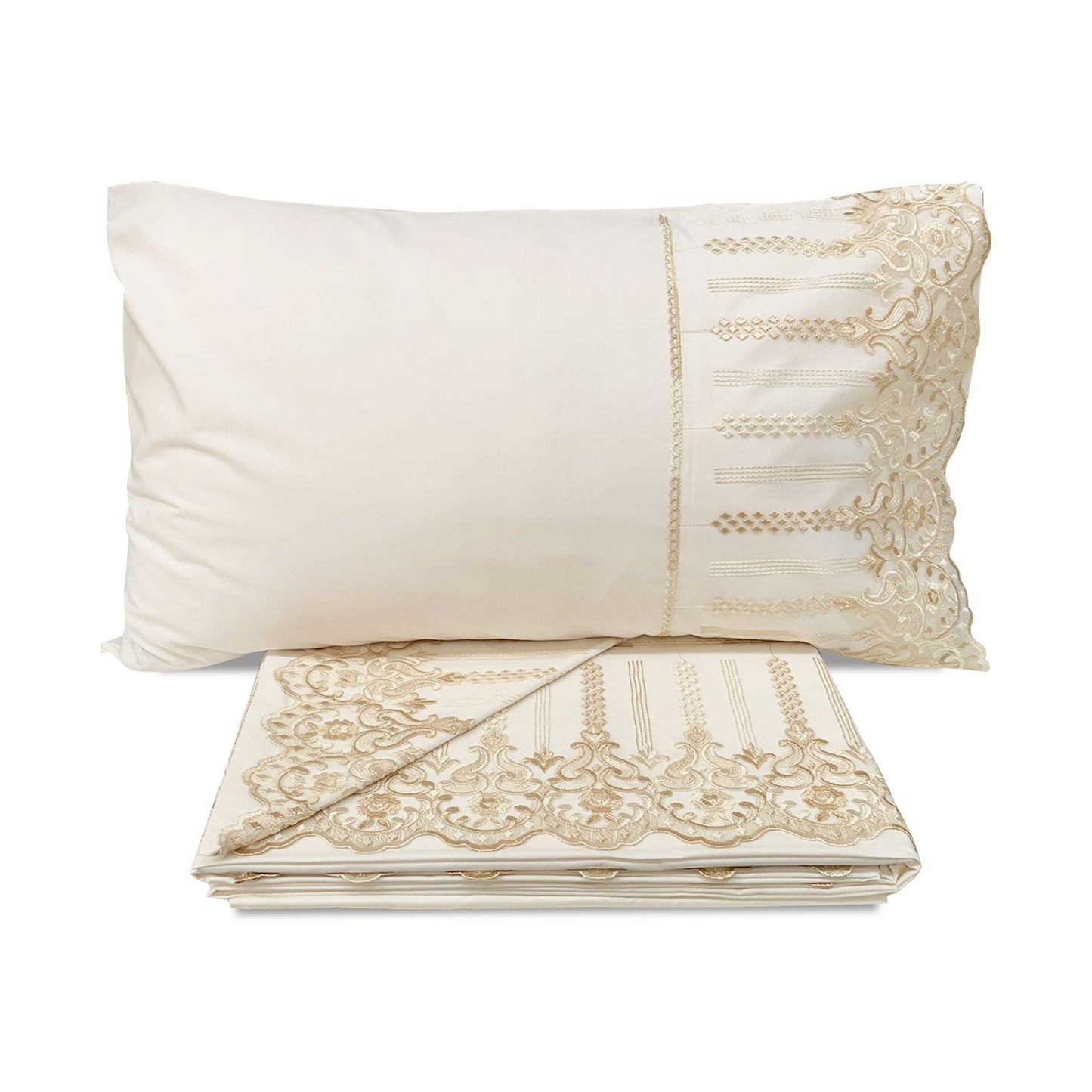 Completo lenzuola in cotone matrimoniale Renato Balestra 2 piazze Priscilla 5552