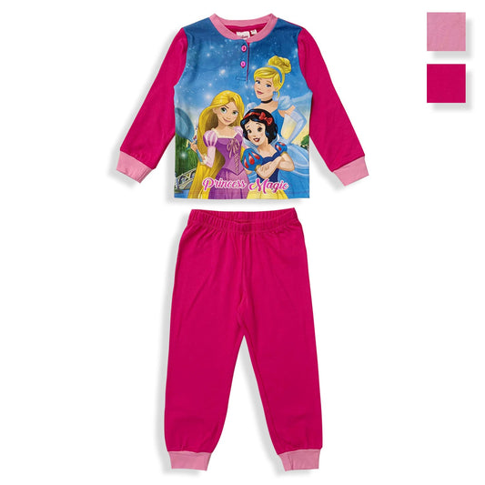 Pigiama Disney Princess maniche lunghe bambina ufficiale in cotone 5566