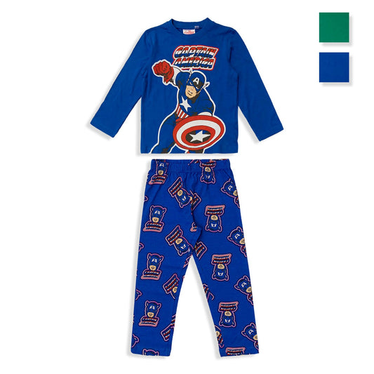 Pigiama Marvel Avengers lungo ufficiale maniche lunghe in cotone bambino 5567