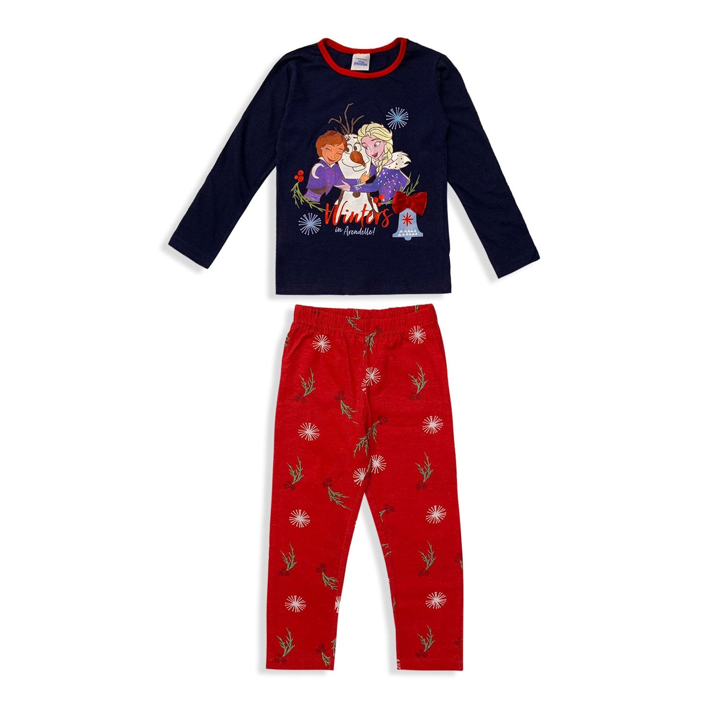 Pigiama Disney Frozen Elsa maniche lunghe bambina ufficiale in cotone 5568