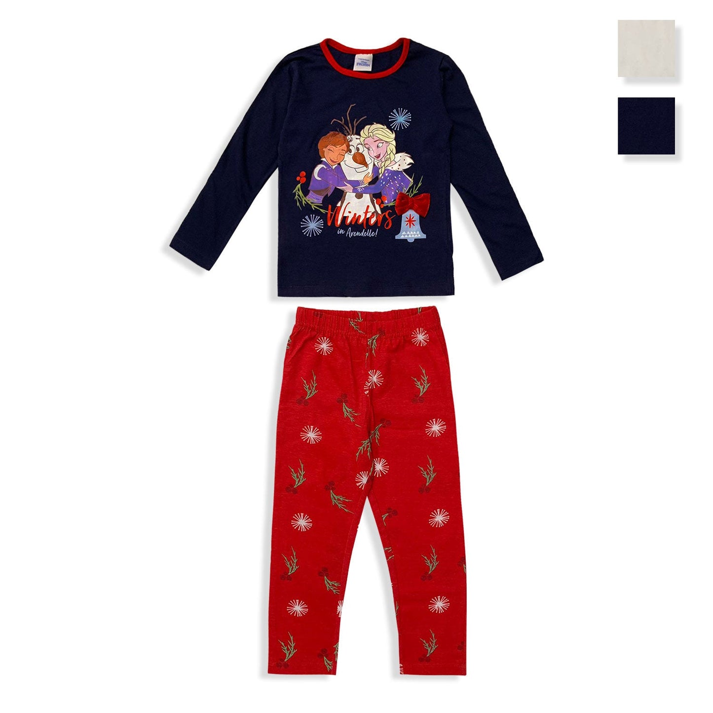 Pigiama Disney Frozen Elsa maniche lunghe bambina ufficiale in cotone 5568