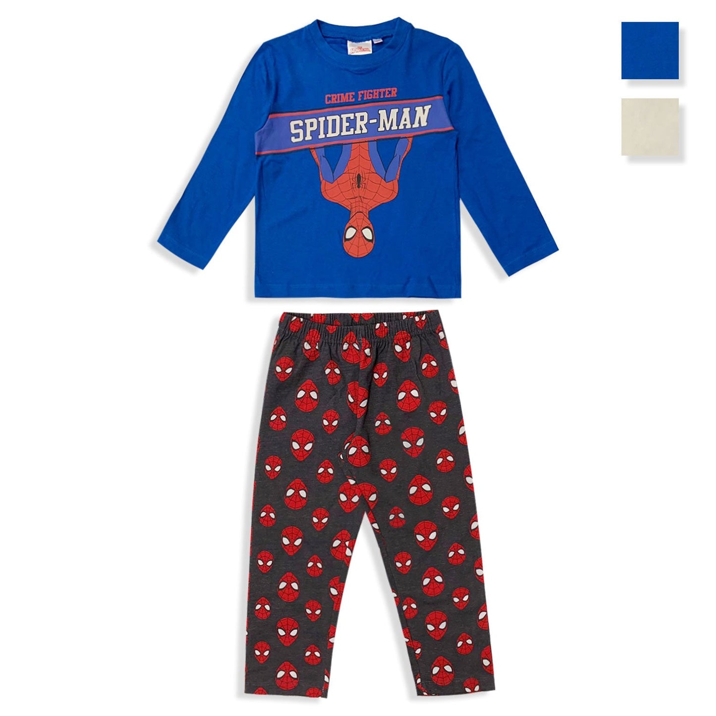 Pigiama Marvel Spiderman lungo ufficiale maniche lunghe in cotone bambino 5570