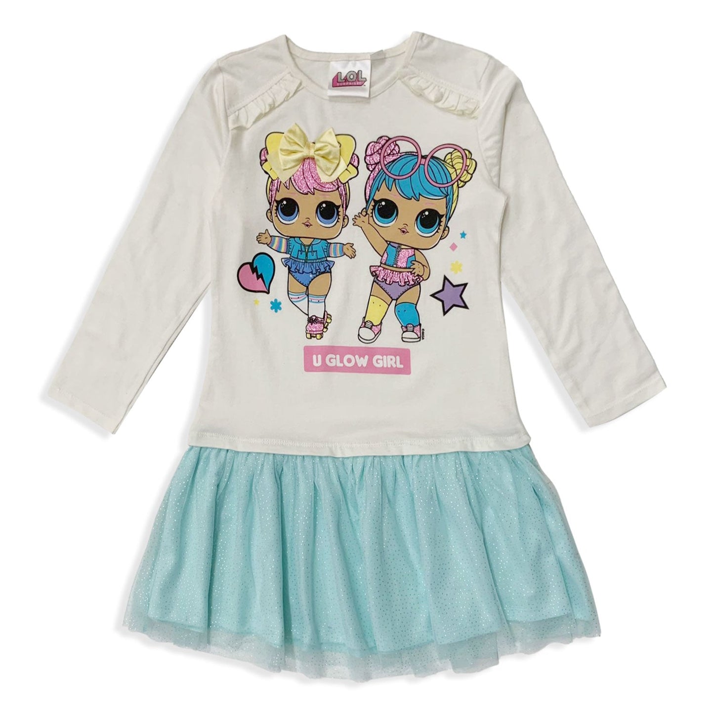 Abito bambina LOL Surprise vestito stampato in cotone maniche lunghe bimba 5581