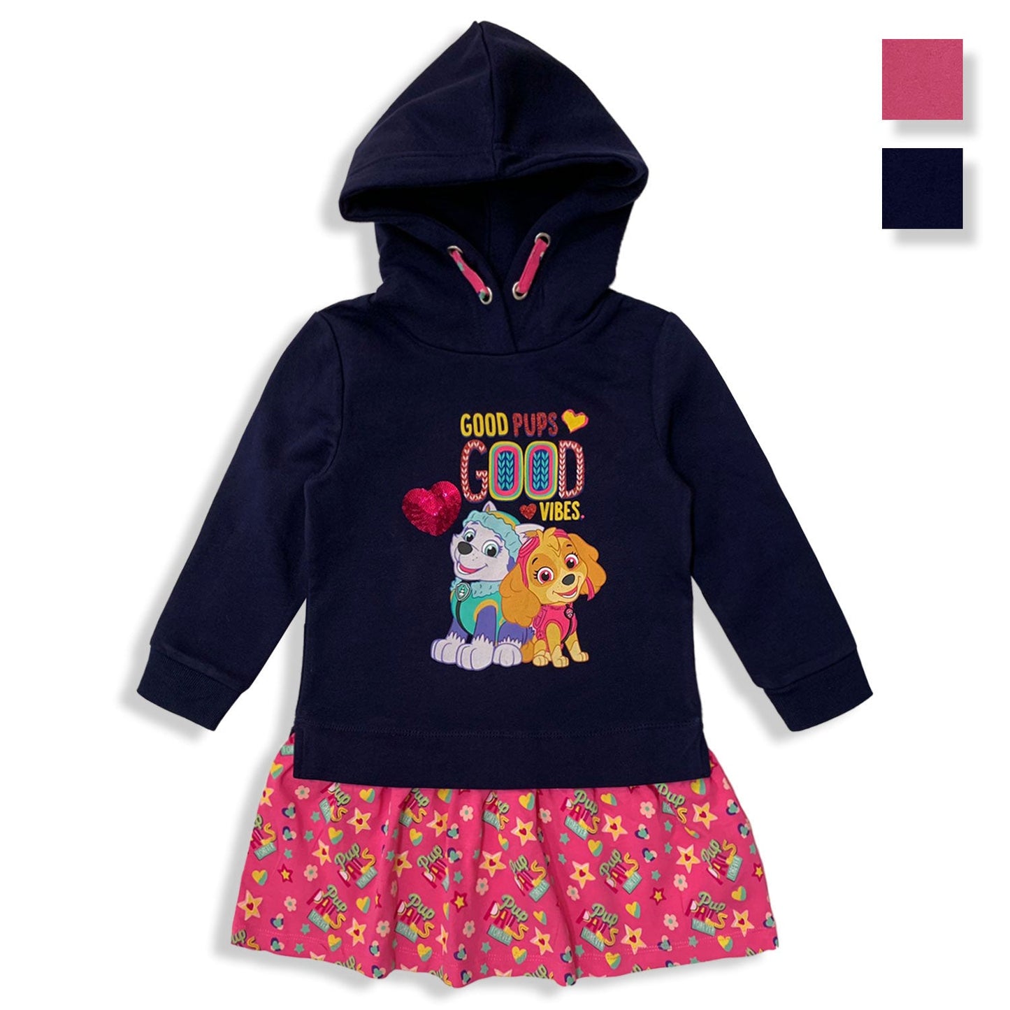 Abito bambina Paw Patrol vestito stampato in cotone Felpa maniche lunghe 5582