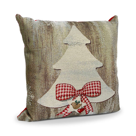 Cuscino natalizio addobbi decori Maestri Cotonieri stampa Albero di Natale 5602