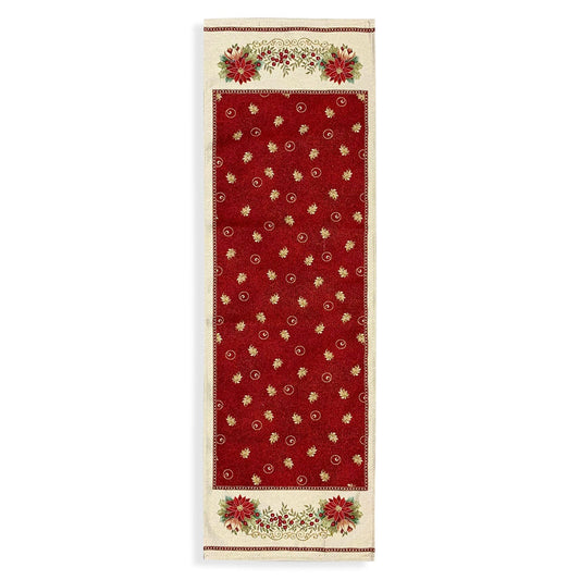 Runner natalizio 47x140cm decorazioni Centrotavola Natale Maestri Cotonieri 5629