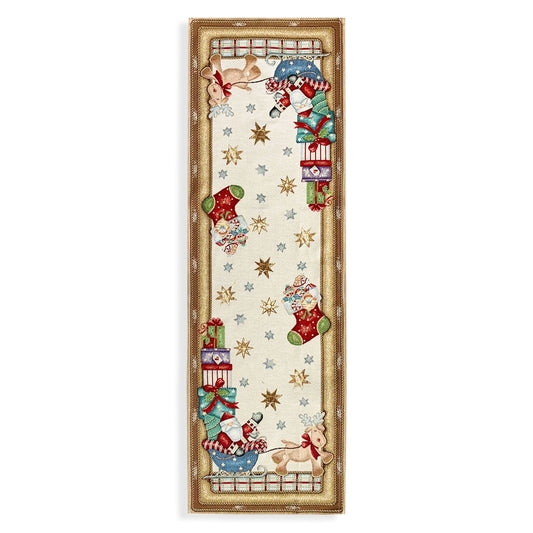 Runner natalizio 47x140cm decorazioni Centrotavola Natale Maestri Cotonieri 5632