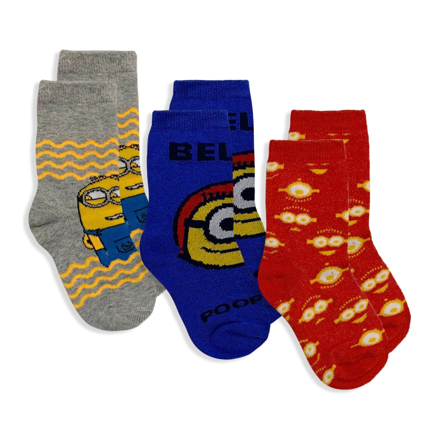 Calzini Minions set 3 paia per bambino in cotone Calze Bimbo 5675