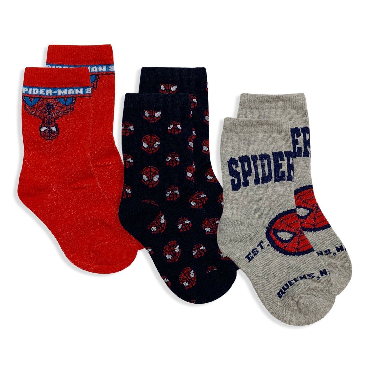 Calzini Marvel Spiderman set 3 paia per bambino in cotone Calze Bimbo 5676