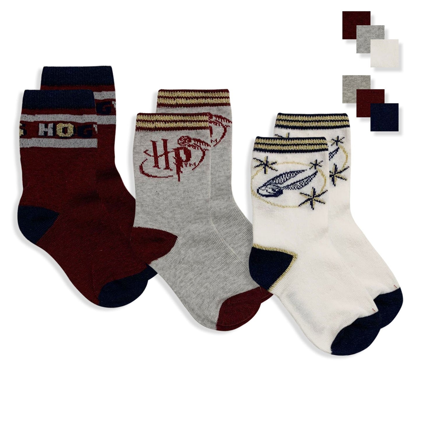Calzini Harry Potter set 3 paia per bambina in cotone Calze Bimba 5679
