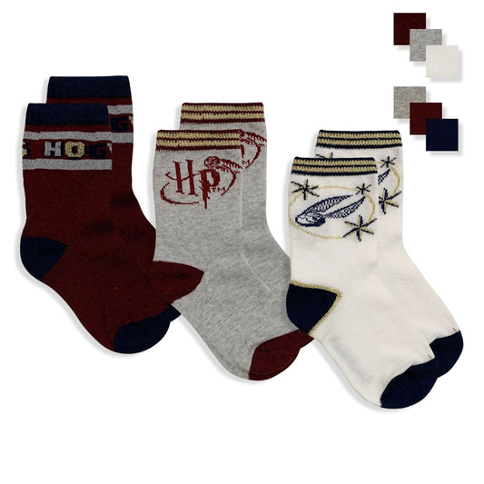 Calzini Harry Potter set 3 paia per bambina in cotone Calze Bimba 5679