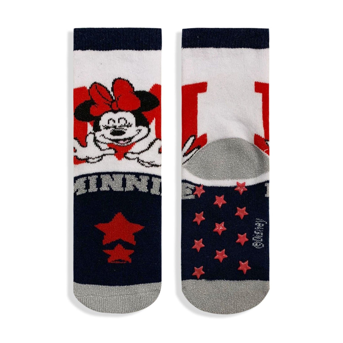 Calzini antiscivolo bambina Disney Minnie Mouse in cotone bimba lurex 5685