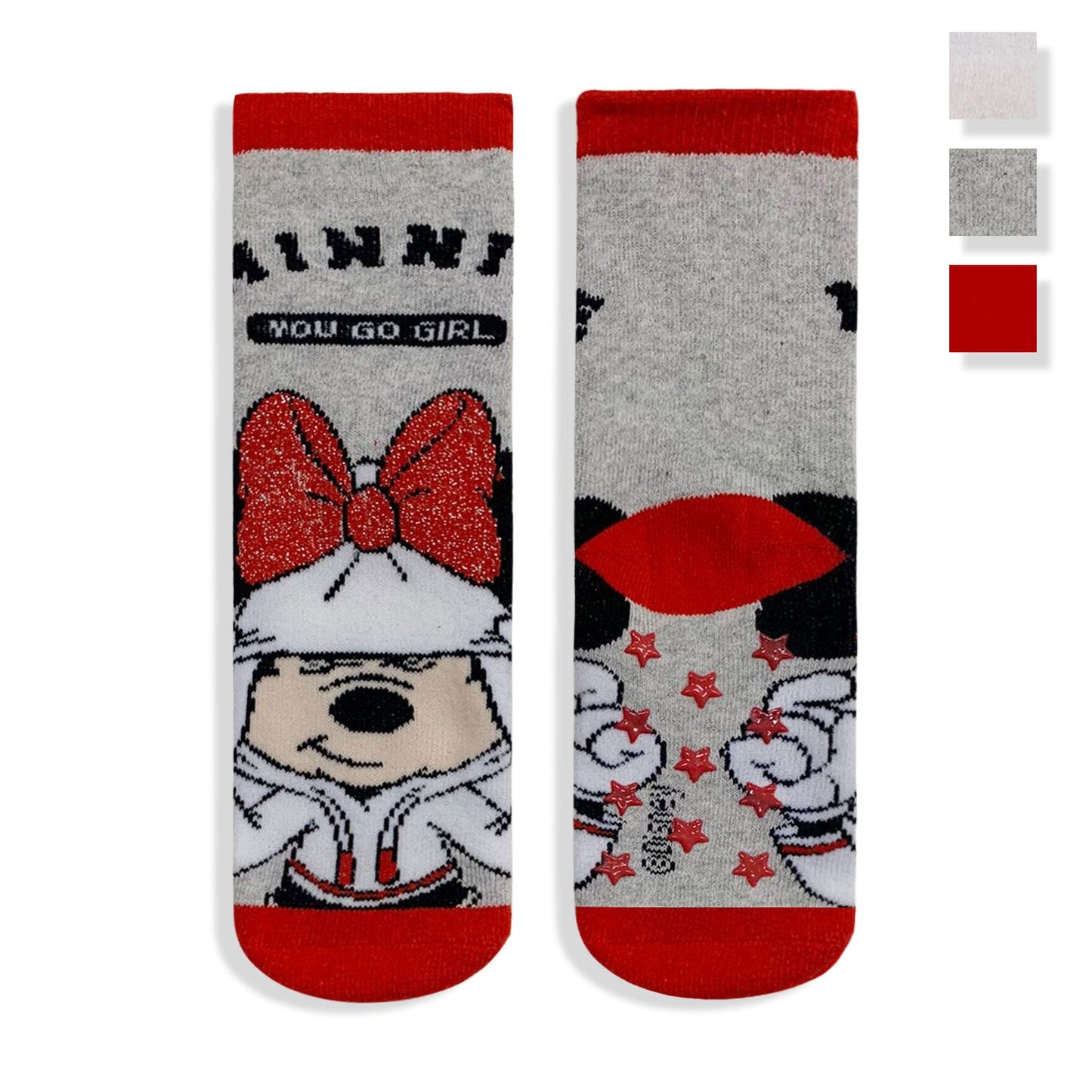 Calzini antiscivolo bambina Disney Minnie Mouse in cotone bimba lurex 5685