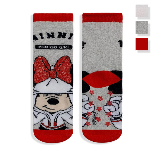 Calzini antiscivolo bambina Disney Minnie Mouse in cotone bimba lurex 5685