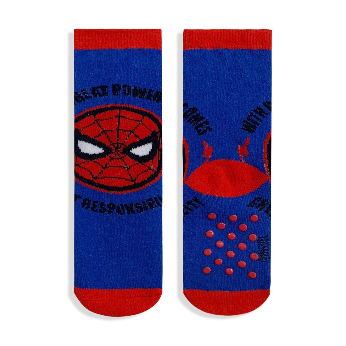 Calzini antiscivolo bambino Marvel Spiderman in cotone 5687