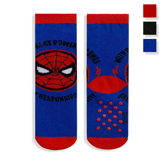 Calzini antiscivolo bambino Marvel Spiderman in cotone 5687