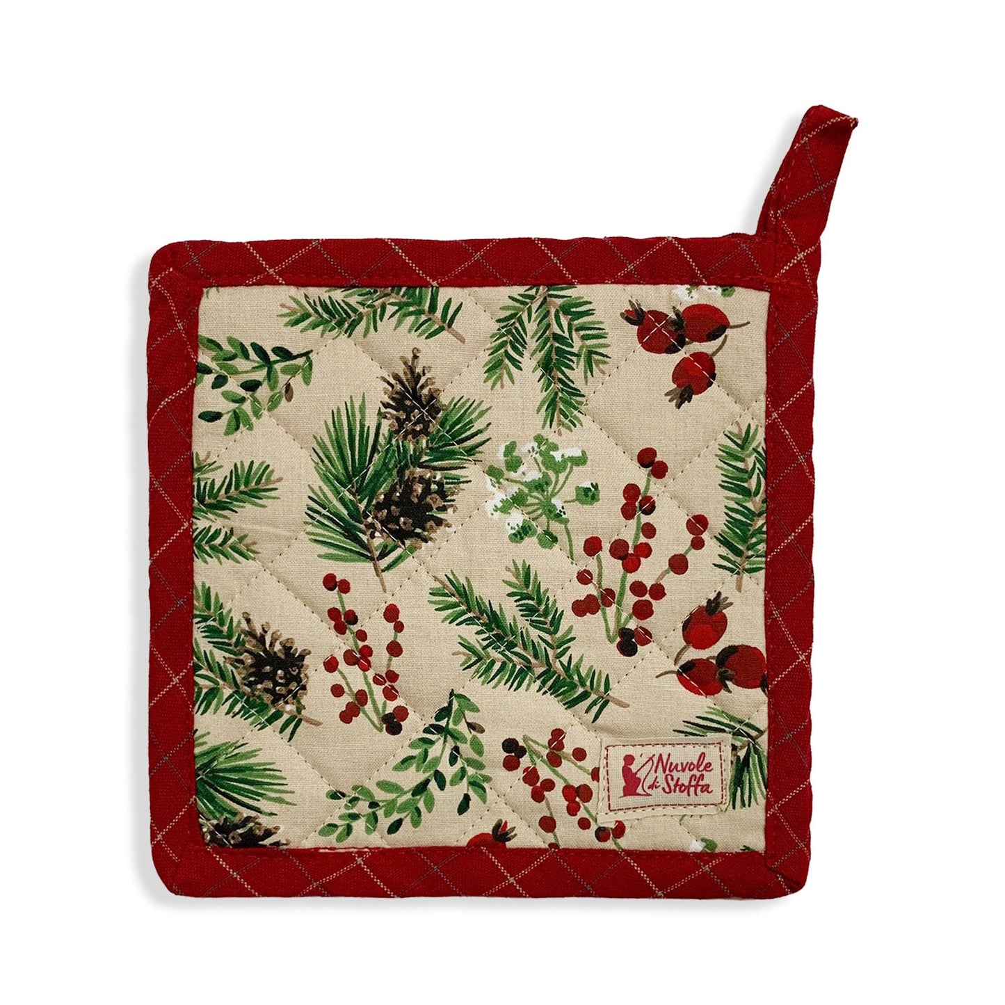 Presina da forno natalizia Nuvole di Stoffa in cotone decoro Natale Bonnie 5723