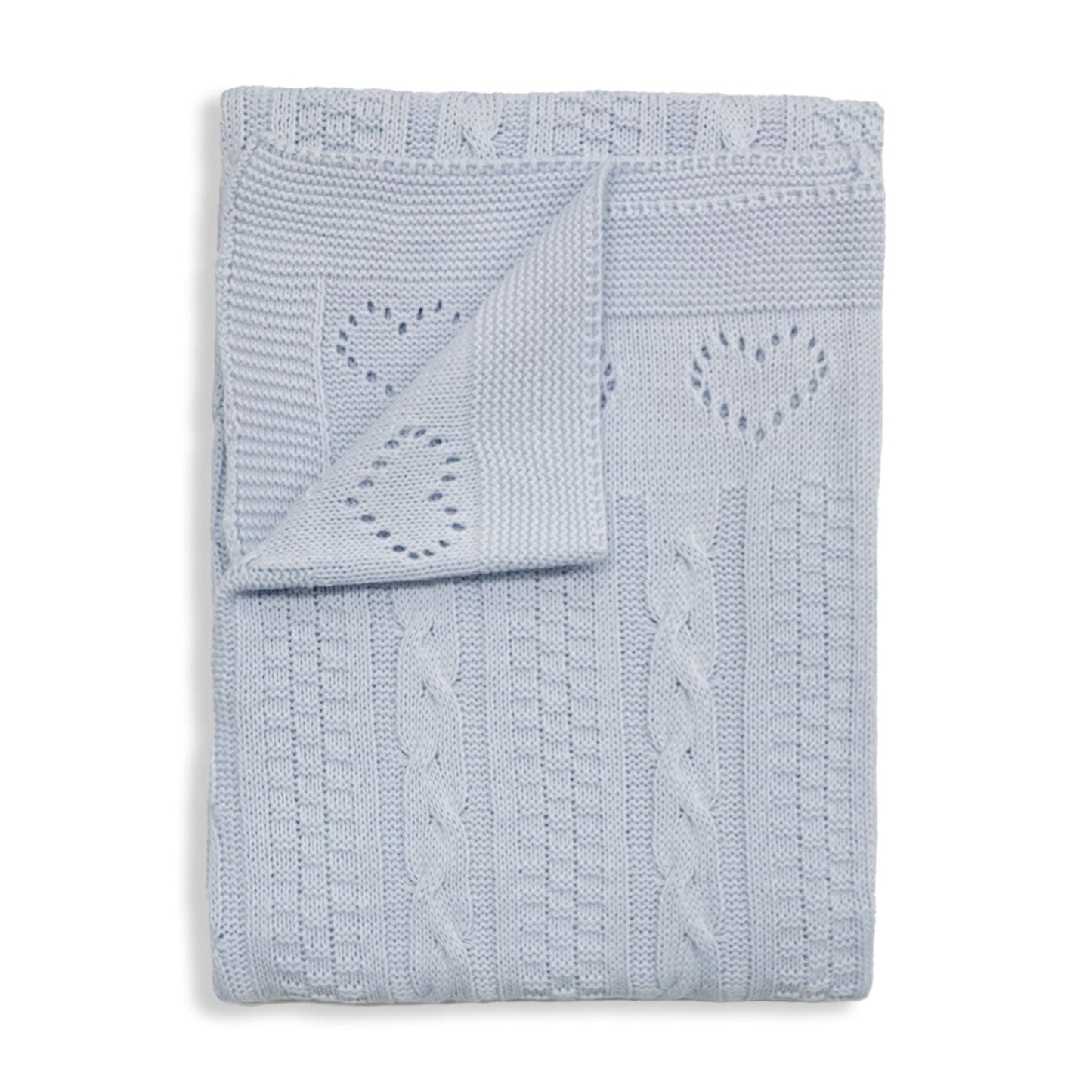 Copertina Neonato effetto lana Culla Carrozzina Nazareno Gabrielli cuori 5791