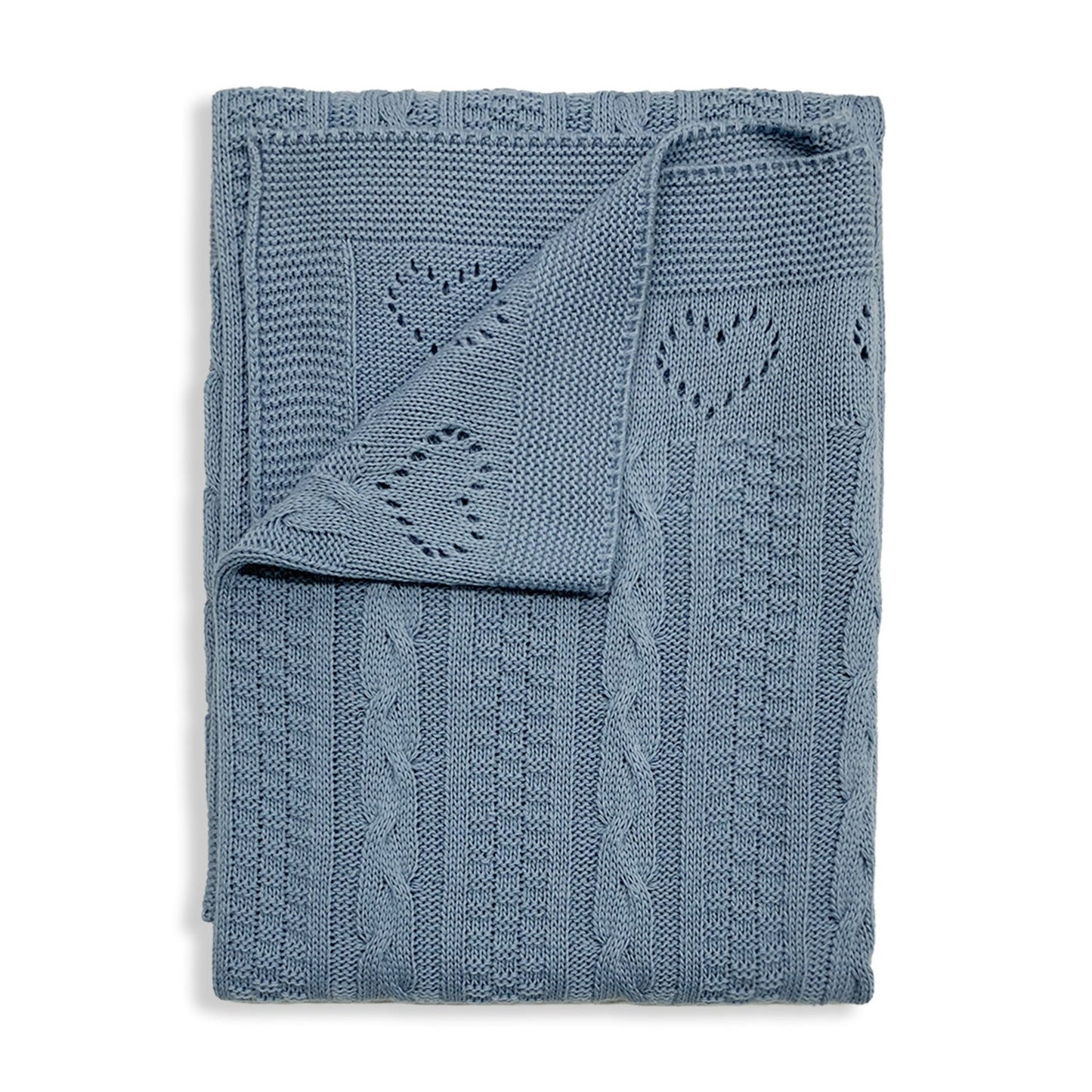 Copertina Neonato effetto lana Culla Carrozzina Nazareno Gabrielli cuori 5791